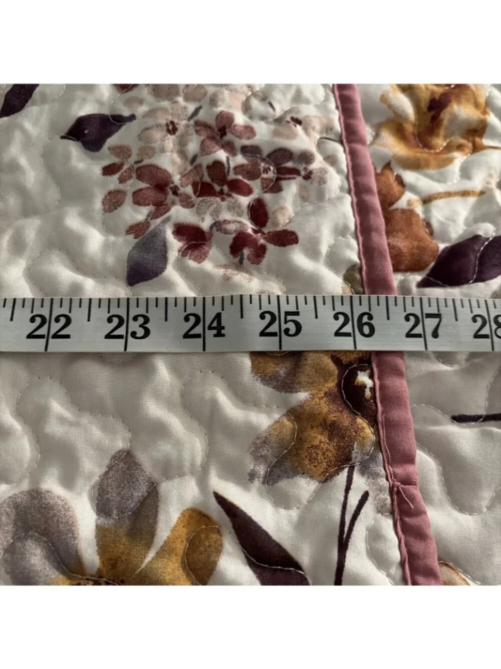 Vintage Quilted Bedspread W/ 2 Standard Shams Full Size Multicolor Floral Retro